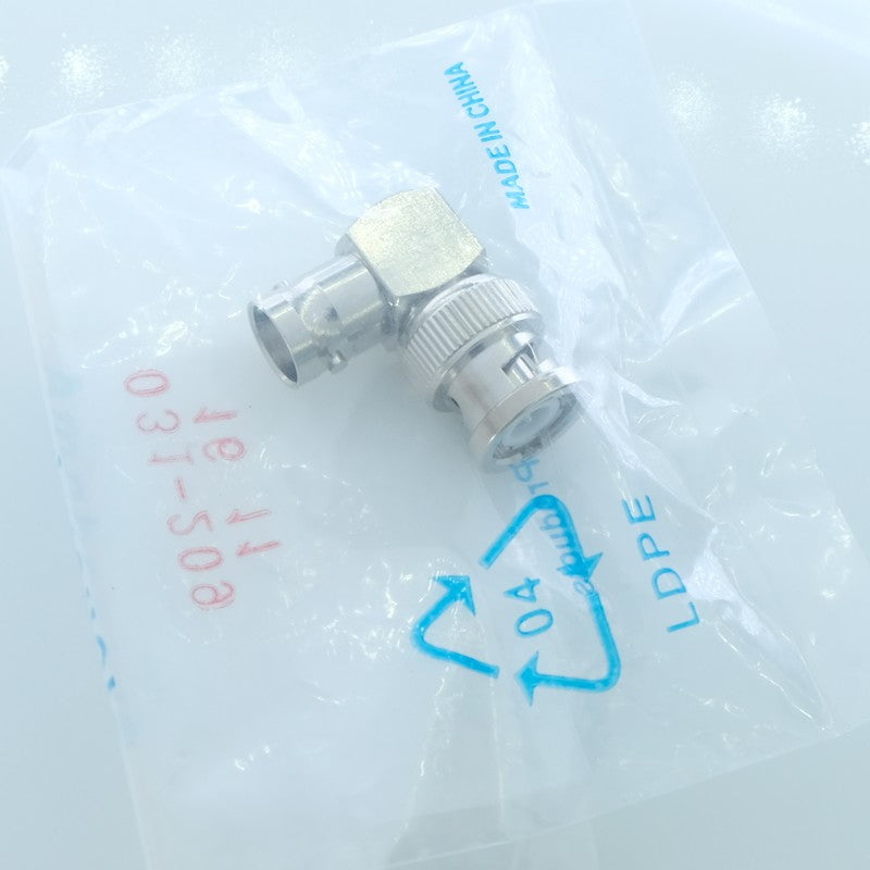 Adaptateur coudé BNC mâle vers BNC femelle 50ohm 031-209 Amphenol RF - Distri-Compo
