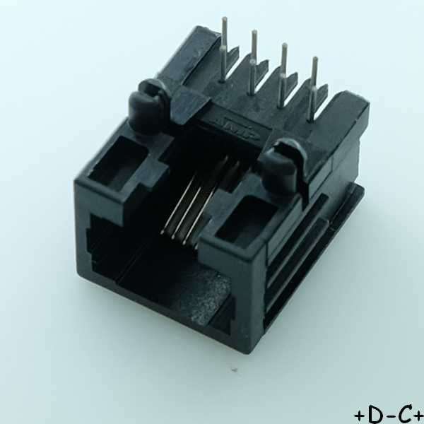 Connecteur RJ45 femelle 8 positions Cat 3 traversant 1-1705951-1 TE