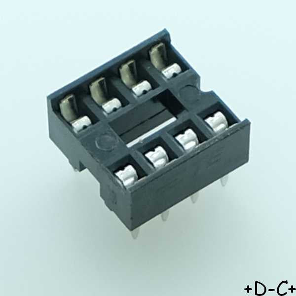 Support double contact 8 broches 7.62mm 2.54mm 1-2199298-2 TE RoHS