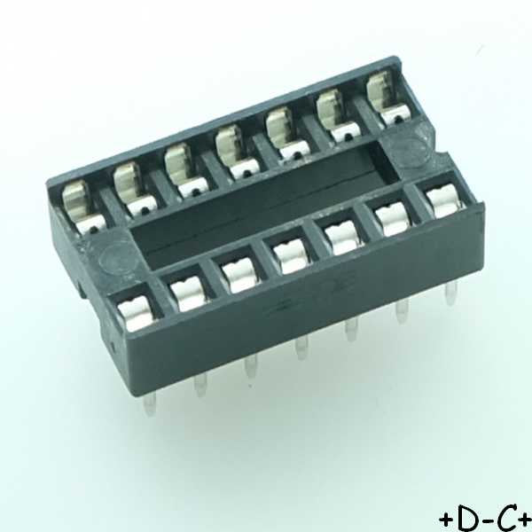 Support double contact 14 broches 7.62mm 2.54mm 1-2199298-3 TE RoHS
