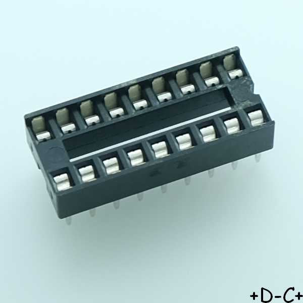 Support double contact 18 broches 7.62mm 2.54mm 1-2199298-5 TE RoHS