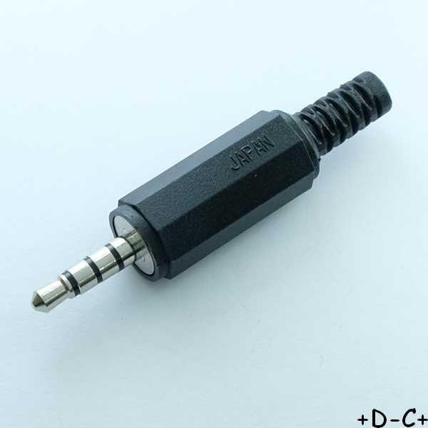 Fiche Jack 3.5 video male plastique a souder 1532-02 Lumberg