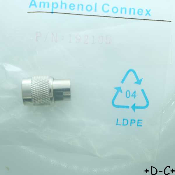 Adaptateur FME mâle vers TNC mâle 50ohm 192105 Amphenol