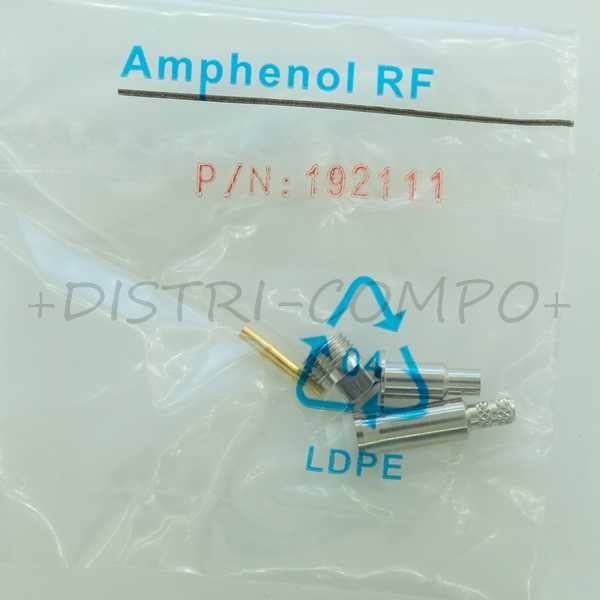 Connecteur FME femelle à sertir 50ohm 1GHz RG174 188A 192111 Amphenol RF