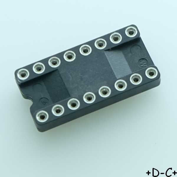 Support C.I. DIP-16 2.54mm vers support SMD 7.62mm 214-44-316-01 Mill Max