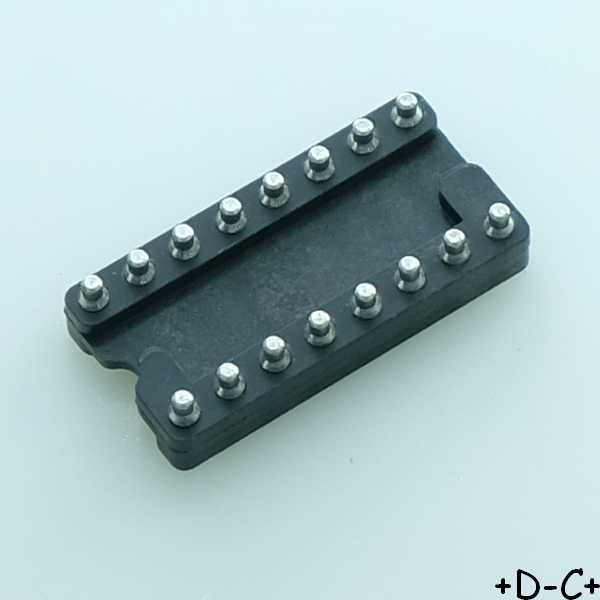 Support C.I. DIP-16 2.54mm vers support SMD 7.62mm 214-44-316-01 Mill Max
