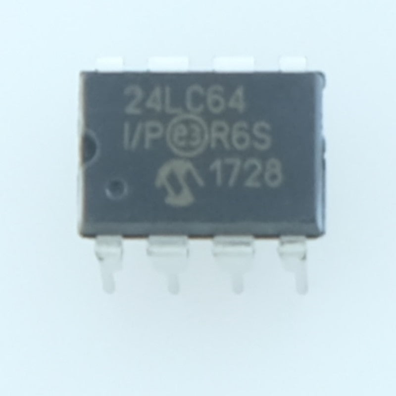 24LC64-I/P EEPROM I2C 64Kbit 8Kx8b 400kHz DIP-8 Microchip