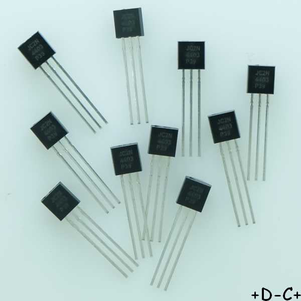 2N4403 Transistor PNP 40V 600mA TO-92 ONS RoHS (lot de 10)