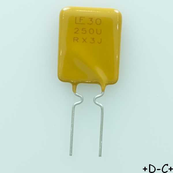 Fusible rearmable 30R250U 2.5A(hold) 5A(trip) PTC 30VDC 40A Littelfuse