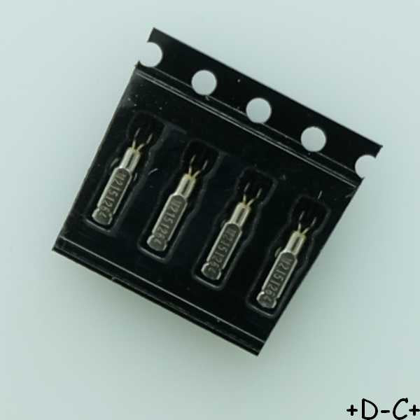 Oscillateur quartz 32.768kHz 1.4x1.4x5mm 12.5pF ±20ppm Micro Crystal (lot de 4)