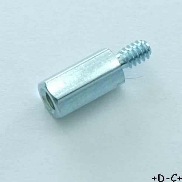 Entretoise Acier Zinc 4-40 Standoff mâle femelle OD4.76 L9.53 4503-440-S-12 RAF - Distri-Compo