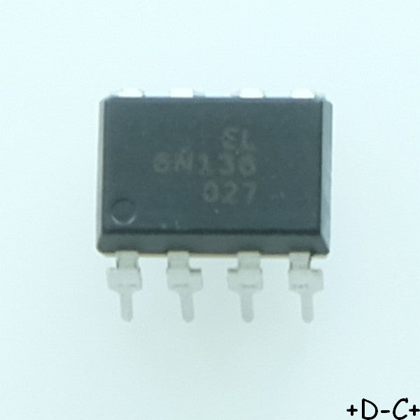 6N136 Photocoupler Transistor 1Mbit/s DIP-8 Everlight RoHS