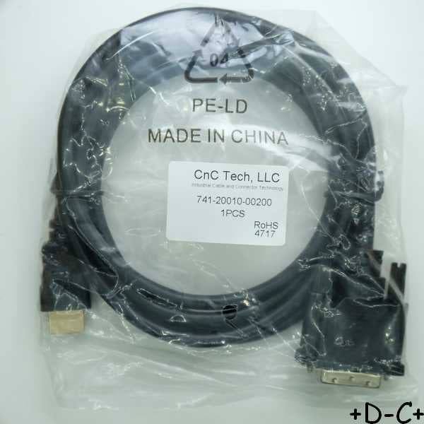 Cordon HDMI 19 pins mâle vers DVI-D 18+1 mâle 2m00 AWG28 741-20010 CNC
