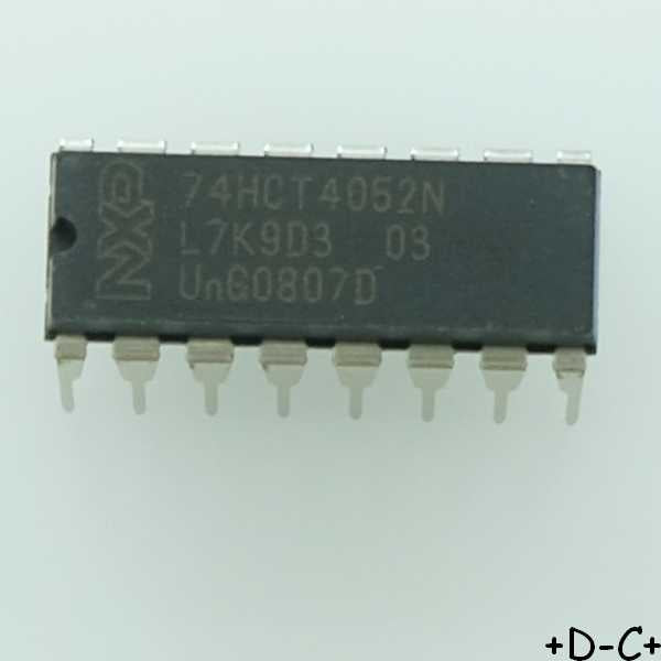 74HCT4052N Multiplex Demultiplex analogique double 4 canaux DIP-16 NXP