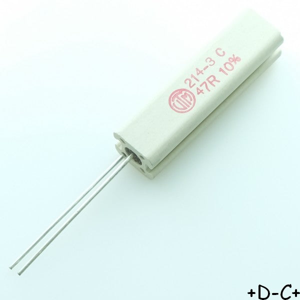 Résistance 47ohm 9W Verticale bobinee céramique Vitrohm