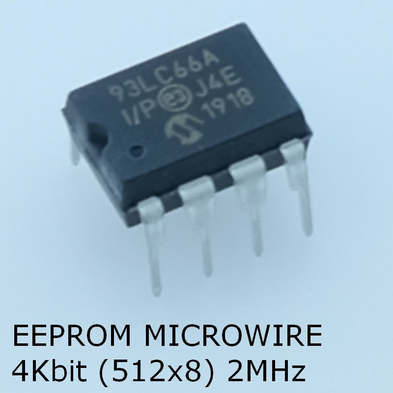 93LC66A-I/P EEPROM Microwire 4Kbit 512x8b 2MHz DIP-8 Microchip