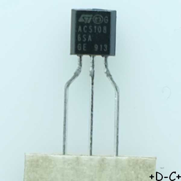 ACS108-6SA 0.8 A - 600 V overvoltage protected AC switch TO-92 STM - Distri-Compo