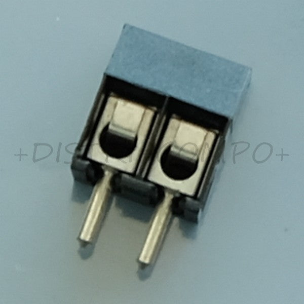 Bornier fil à carte 2 voies pas3.5mm 28AWG par vis 059 Metz Connect - Distri-Compo