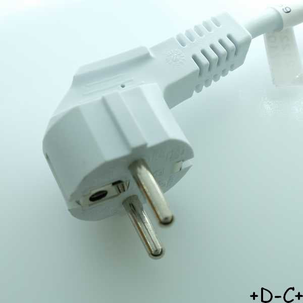 Cordon alimentation blanc longueur 2m00 3x0.75mm² - Distri-Compo