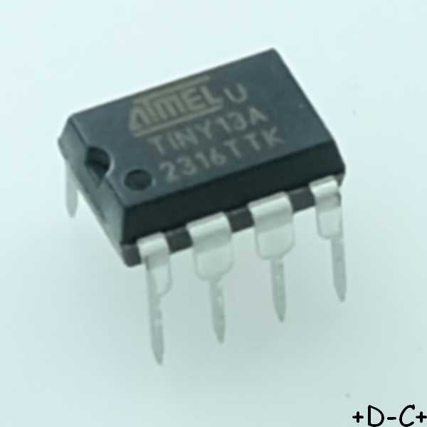 ATTINY13A-PU MCU 8-bit AVR RISC 1KB Flash DIP-8 Microchip RoHS