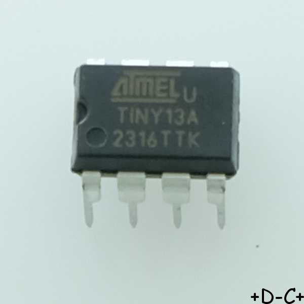 ATTINY13A-PU MCU 8-bit AVR RISC 1KB Flash DIP-8 Microchip RoHS