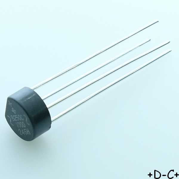 B250C1000G-E4/51 Diode rectifier bridge 400V 1.2A rond 4pin Vishay - Distri-Compo