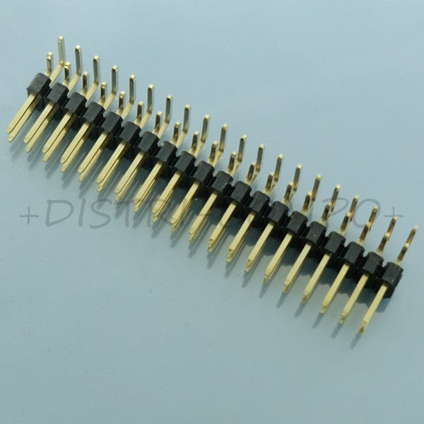 Barrette 2x20 points sécable coudée 2.54mm