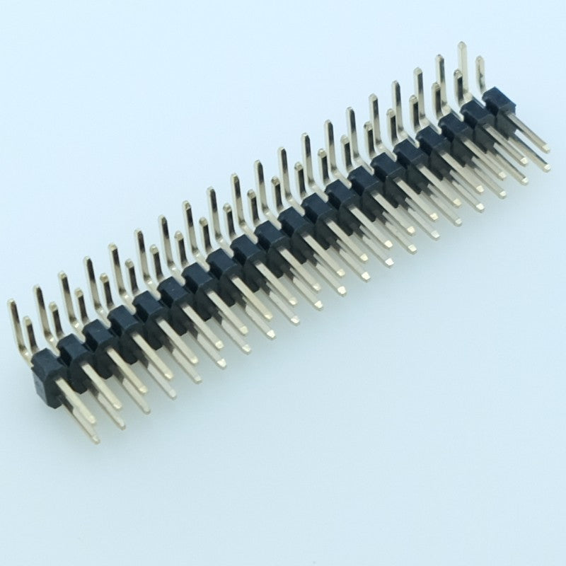 Barrette 2x20 points sécable coudée 2.54mm
