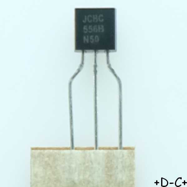 BC556B Transistor PNP 65V 100mA 500mW 200hFE TO-92 ONS - Distri-Compo