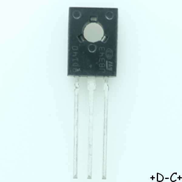 BD140 Transistor BJT PNP -80V -1.5A 1.25W TO-126 STM RoHS - Distri-Compo