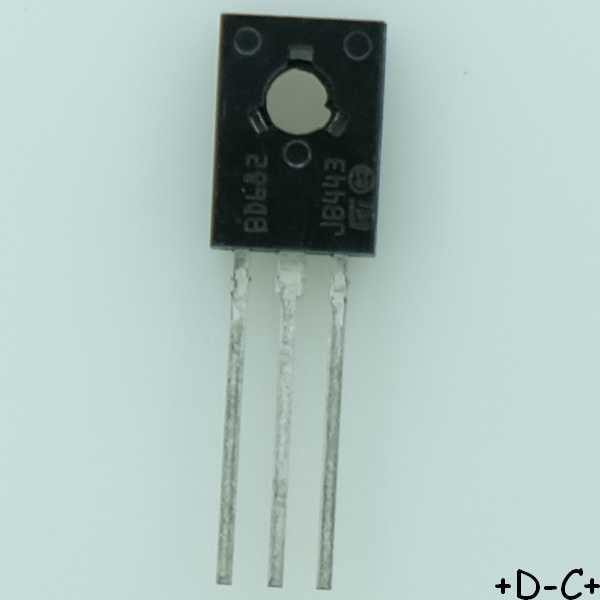 BD682 Transistor PNP 100V 4A TO-126 STM - Distri-Compo