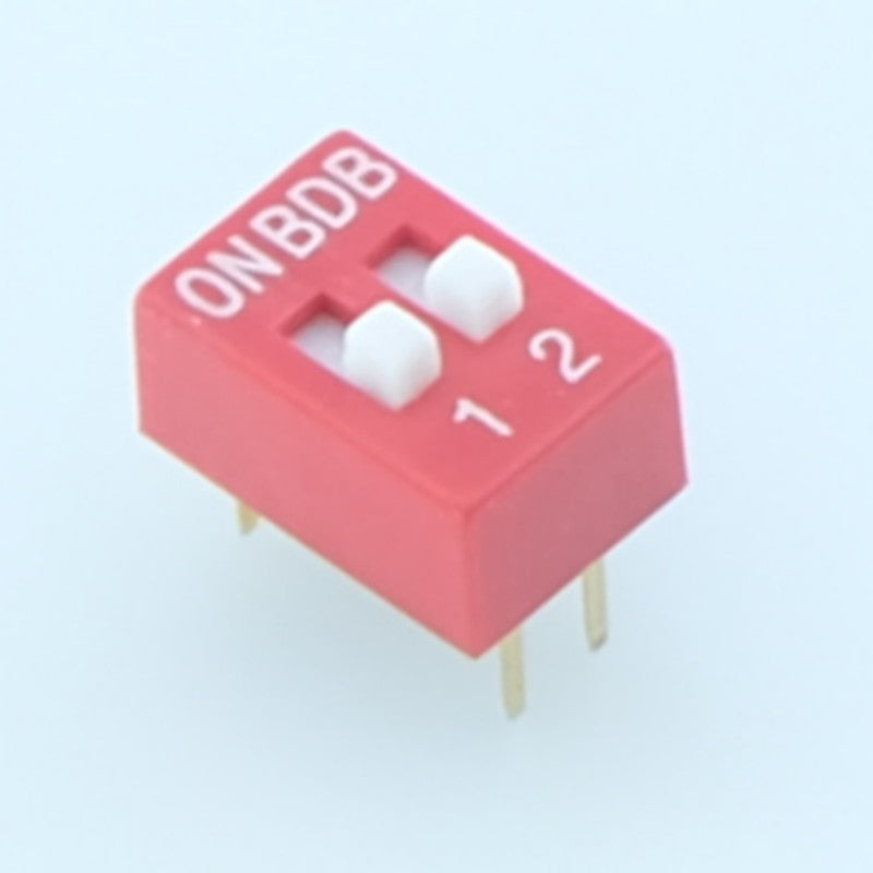 Dipswitch 2 positions droit 100mA 25VDC SPST BDB02 CK