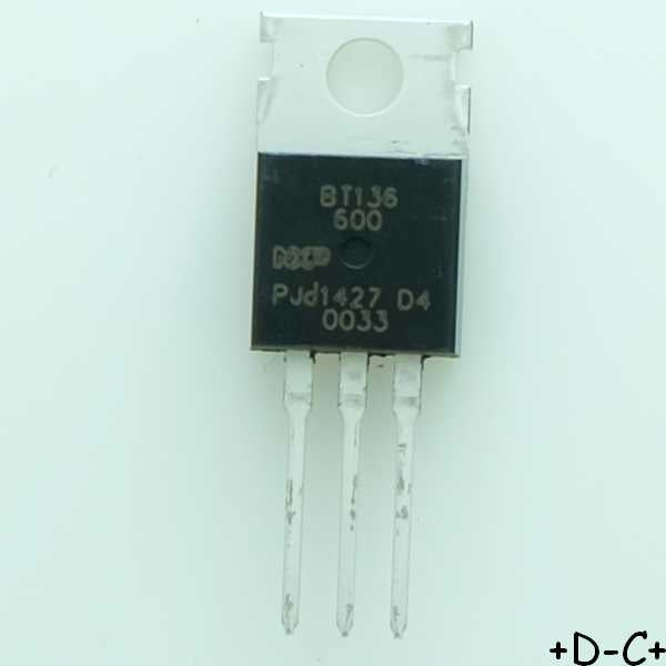 BT136-600 Triac 600V 4A 35mA TO-220 NXP - Distri-Compo