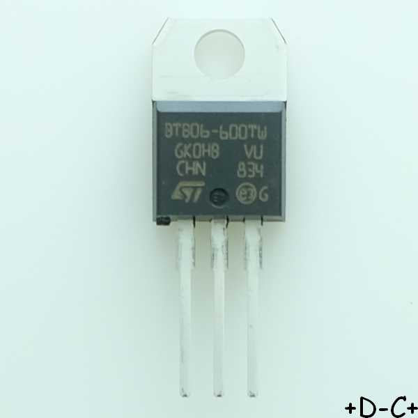 BTB06-600TWRG Triac 600V 6A(RMS) 63V TO-220AB STM RoHS