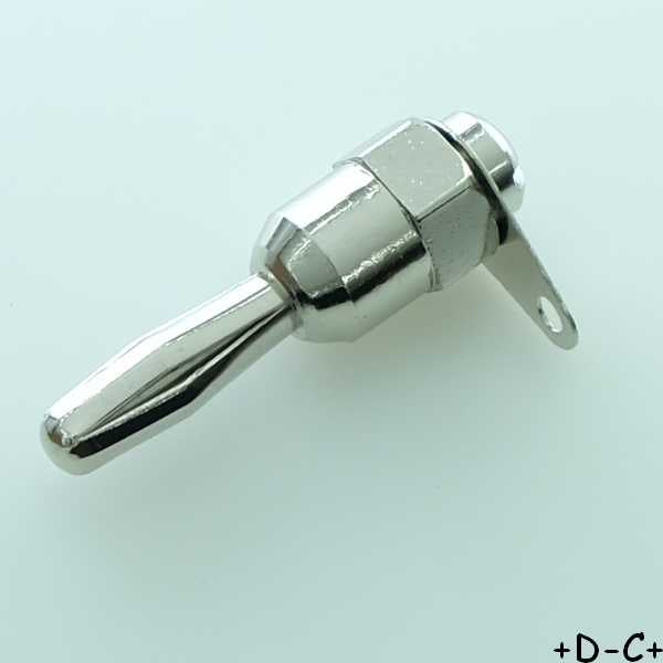 Fiche banane 4mm mâle montage panneau BU-00242 Mueller (lot de 4)