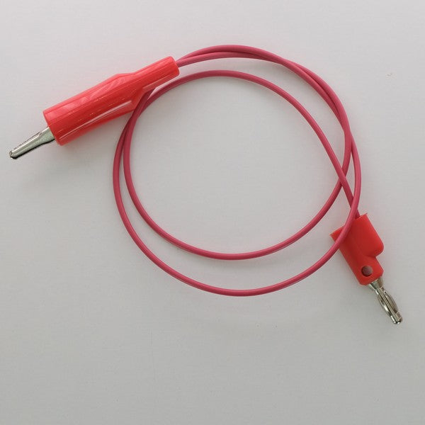 Cordon fiche banane 4mm vers pince crocodile rouge 60cm BU-2030-A-24-2 Mueller - Distri-Compo