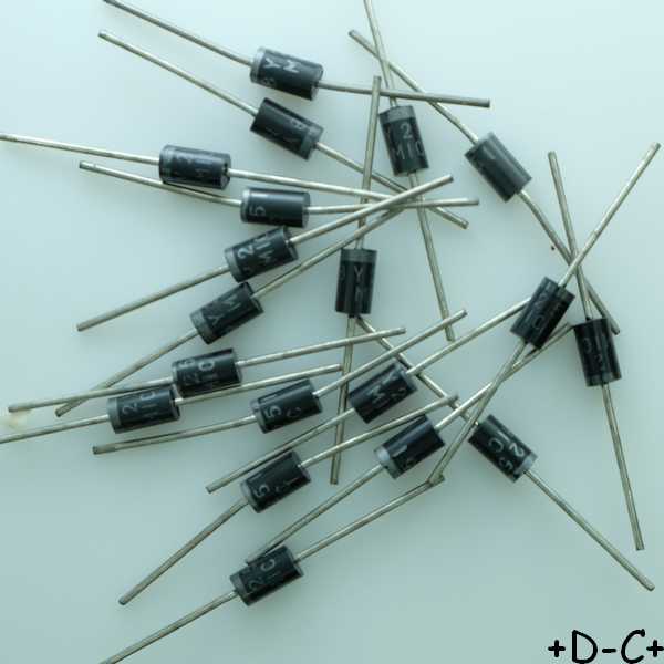 BY251 Diode redressement 200V 3A DO-201 (lot de 19)
