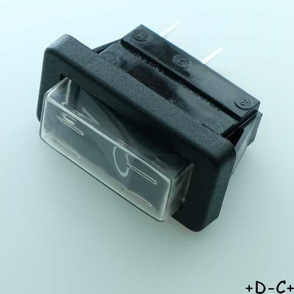 Commutateur basculant OFF-ON SPST 30x11mm noir 250V 20A C1300ALGAA Bulgin