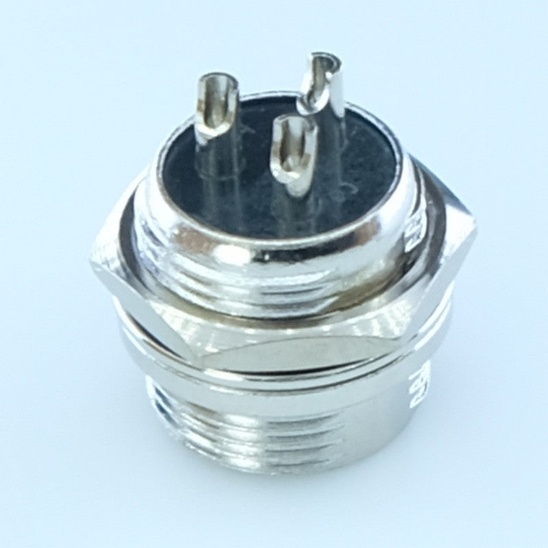 Embase 3 broches mâle microphone radio 7A 125V RND205-01364 - Distri-Compo