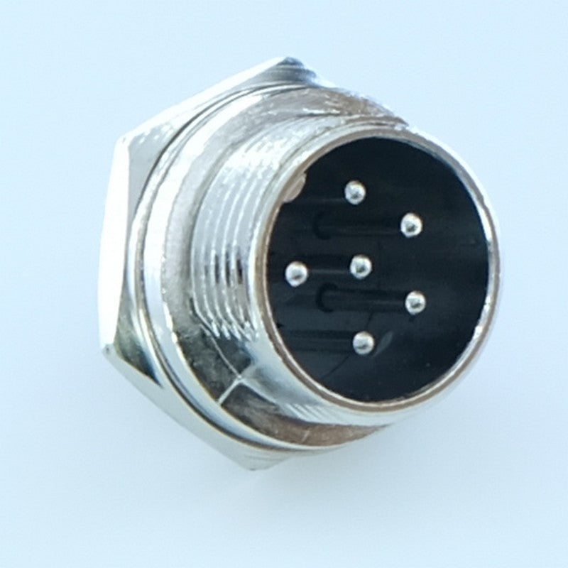 Embase 6 broches mâle microphone radio 125V 4A RND205-01362 - Distri-Compo