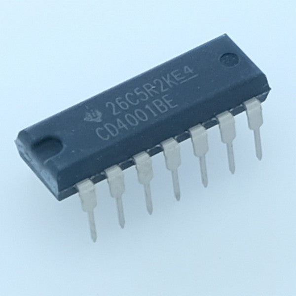 CD4001BE CMOS 4-ch, 2-input, 3-V to 18-V NOR gates DIP-14 Texas - Distri-Compo