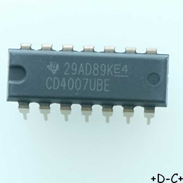 CD4007UBE CMOS Dual Complementary Pair DIP-14 Texas Instruments