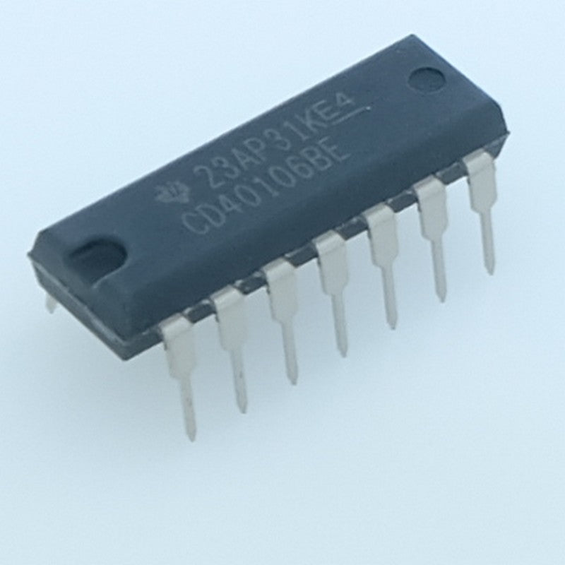 CD40106BE CMOS 6 inverseurs avec trigger de Schmitt DIP-14 Texas