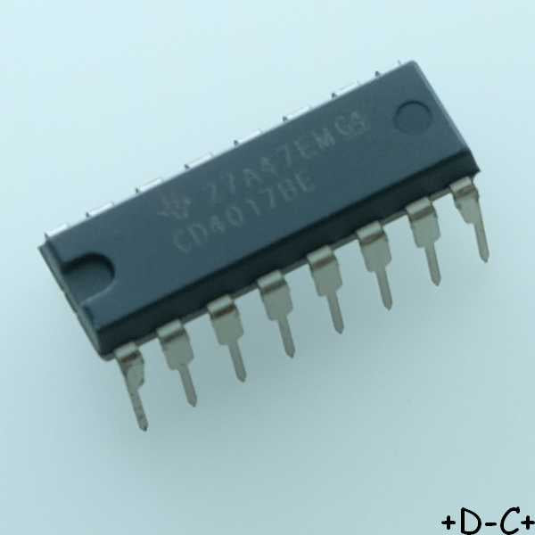 CD4017BE CMOS Decade Counter DIP-16 Texas RoHS
