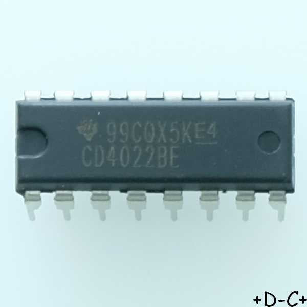 CD4022BE Counter Divider Single 4-Bit Octal DIP-16 Texas RoHS