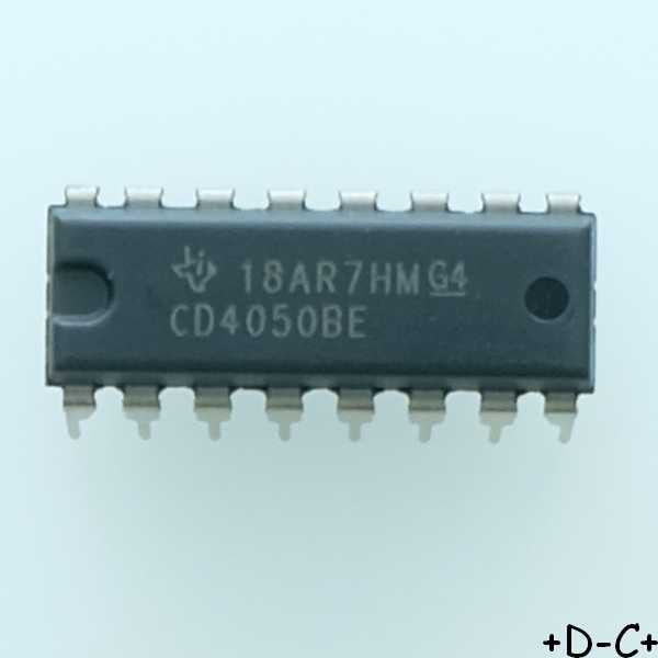 CD4050BE CMOS Hex Non-Inverting Buffer/Converter DIP-16 Texas RoHS