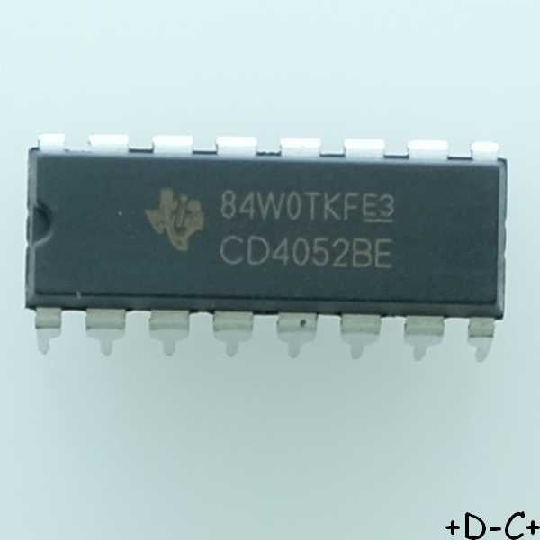 CD4052BE 2-channel, 4:1 analog switch DIP-16 Texas RoHS