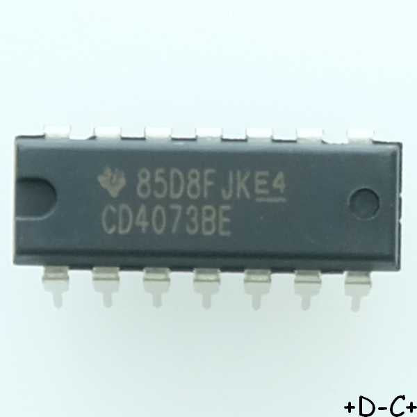 CD4073BE CMOS Triple 3-Input AND Gate DIP-14 Texas - Distri-Compo