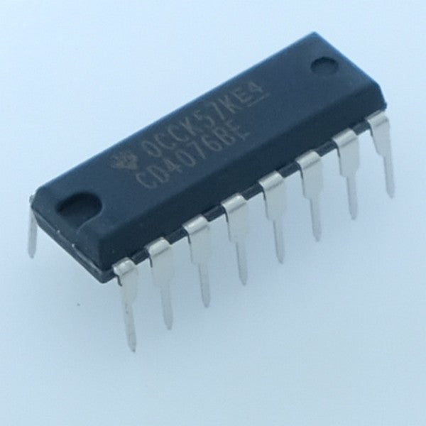 CD4076BE CMOS 4-Bit D-Type Registers DIP-16 Texas