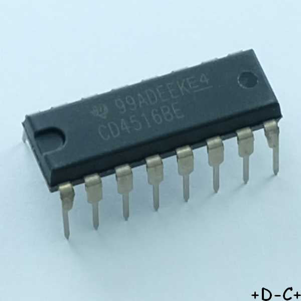 CD4516BE CMOS Compteur d‚compteur binaire DIP-16 Texas Rohs
